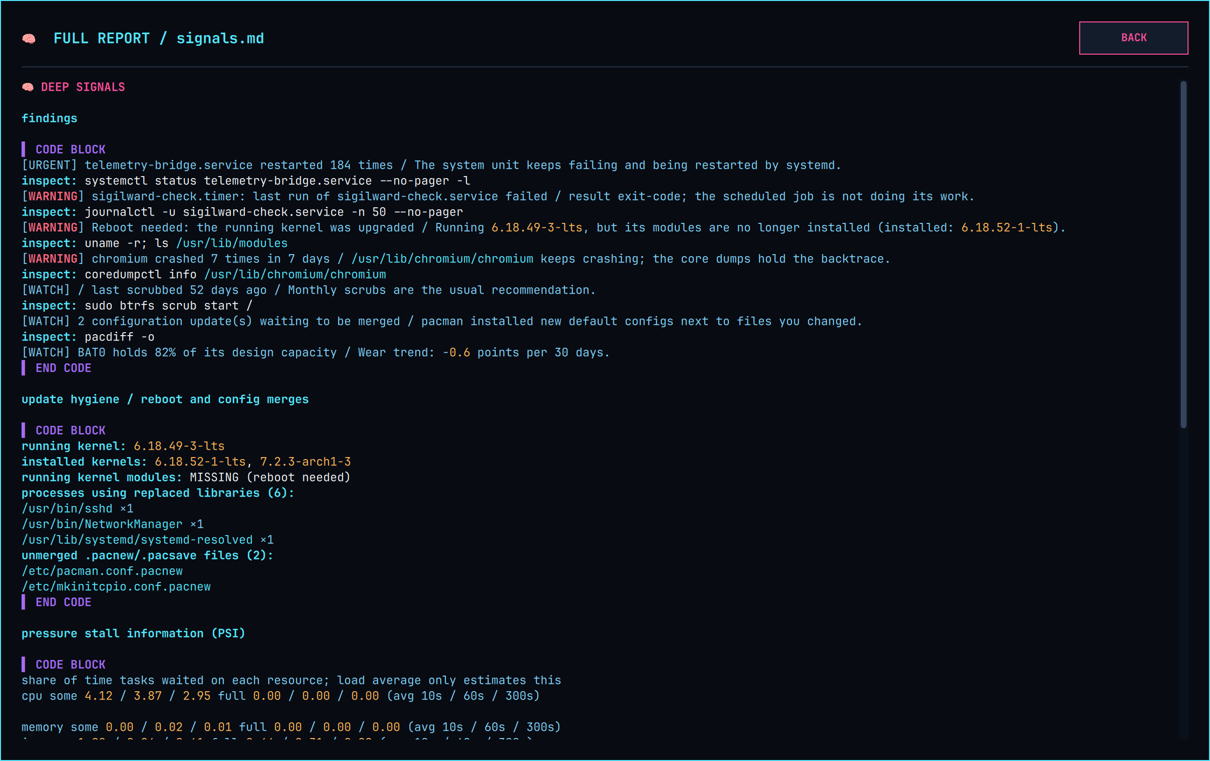 Omniscient deep signals: what other tools miss